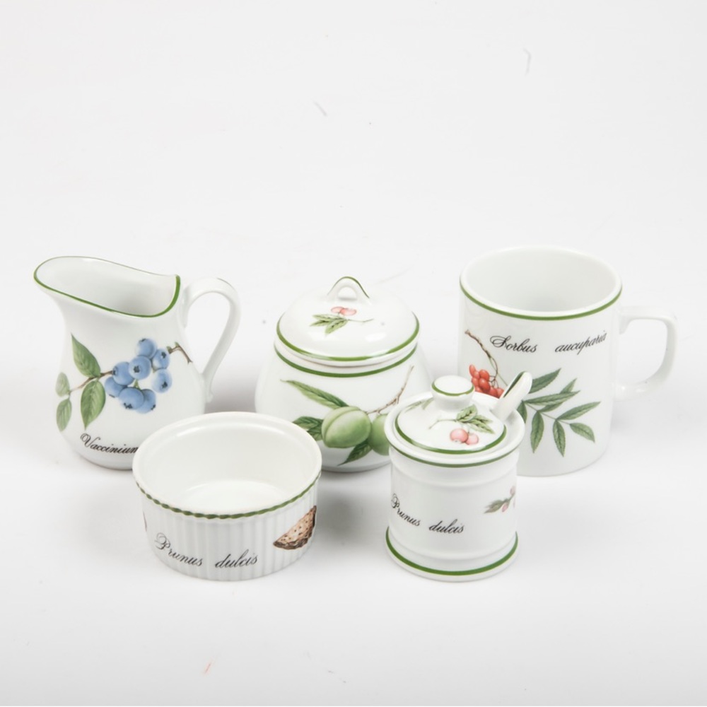 Apilco Porcelaine Ramekin Elysian Garden Coll Made in France Crème Brûlée